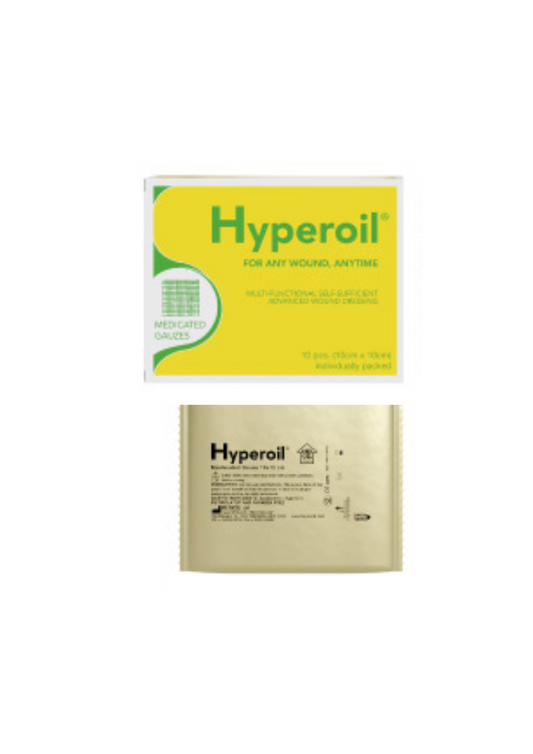 Hyperoil 10 pcs Medicated Gauzes